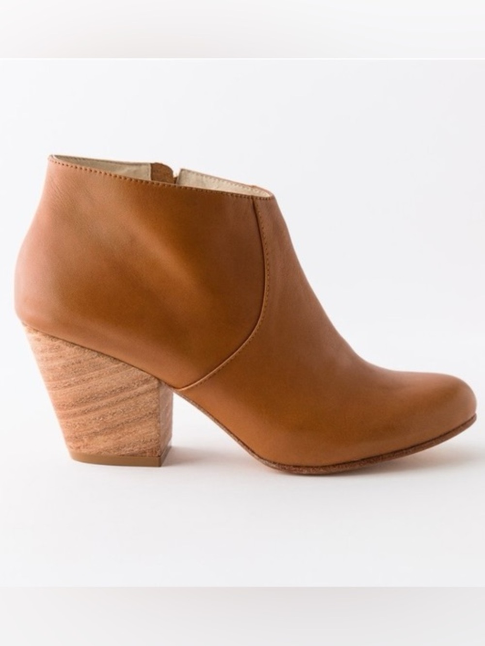 Fortress | Adriana Coco Leather Ankle Boots | Cognac | US 8 | EU 38